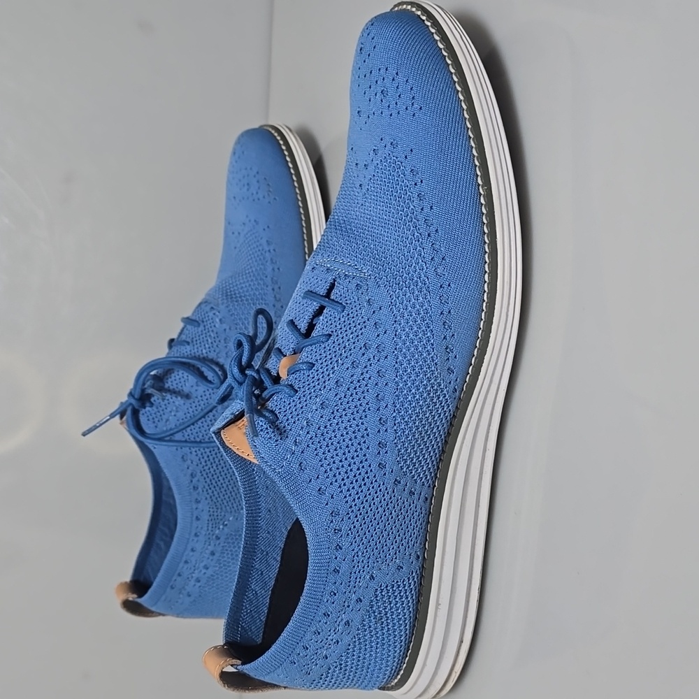 Cole Haan ØriginalGrand Stitchlite Wingtip Oxford  Pacific Blue Men's Size 13M - Picture 3 of 17